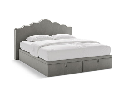Dream — Bed (220x211x122 cm) Ivory && Dark Grey (Magic Velvet 2256 && Magic Velvet 2241)
