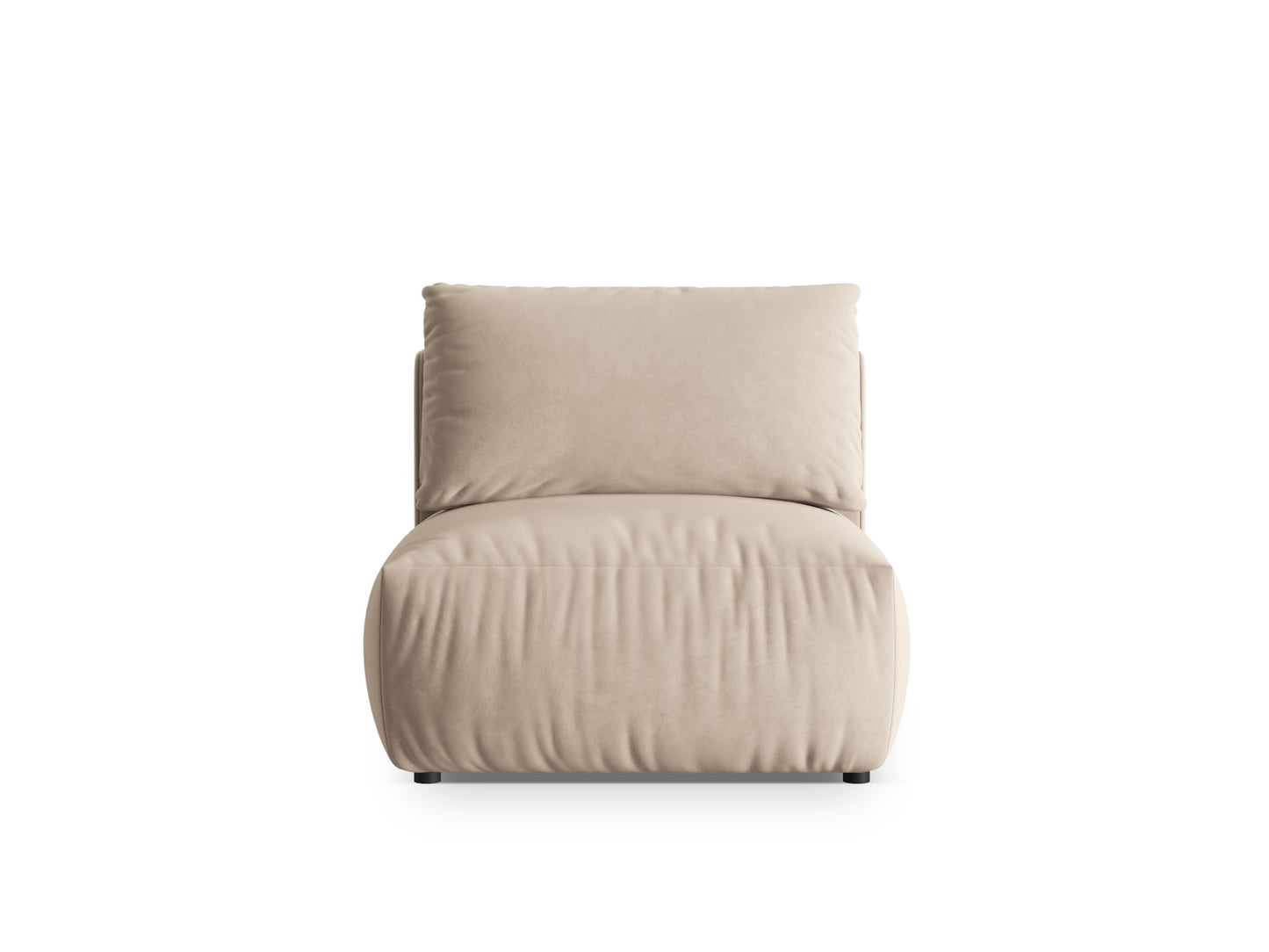 Chris — Modular Sofa Light Beige (Casino Pearl) Black Plastic
