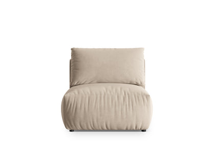 Chris — Modular Sofa Light Beige (Casino Pearl) Black Plastic