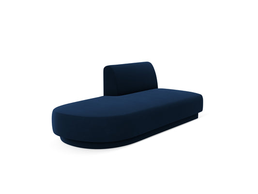 Miley — Modular Sofa Royal Blue (Bluvel 86) Black Plastic Left