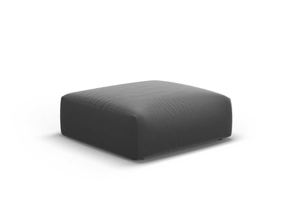 Matera — Pouf Dark Grey (Salvador 18) Black Plastic Left