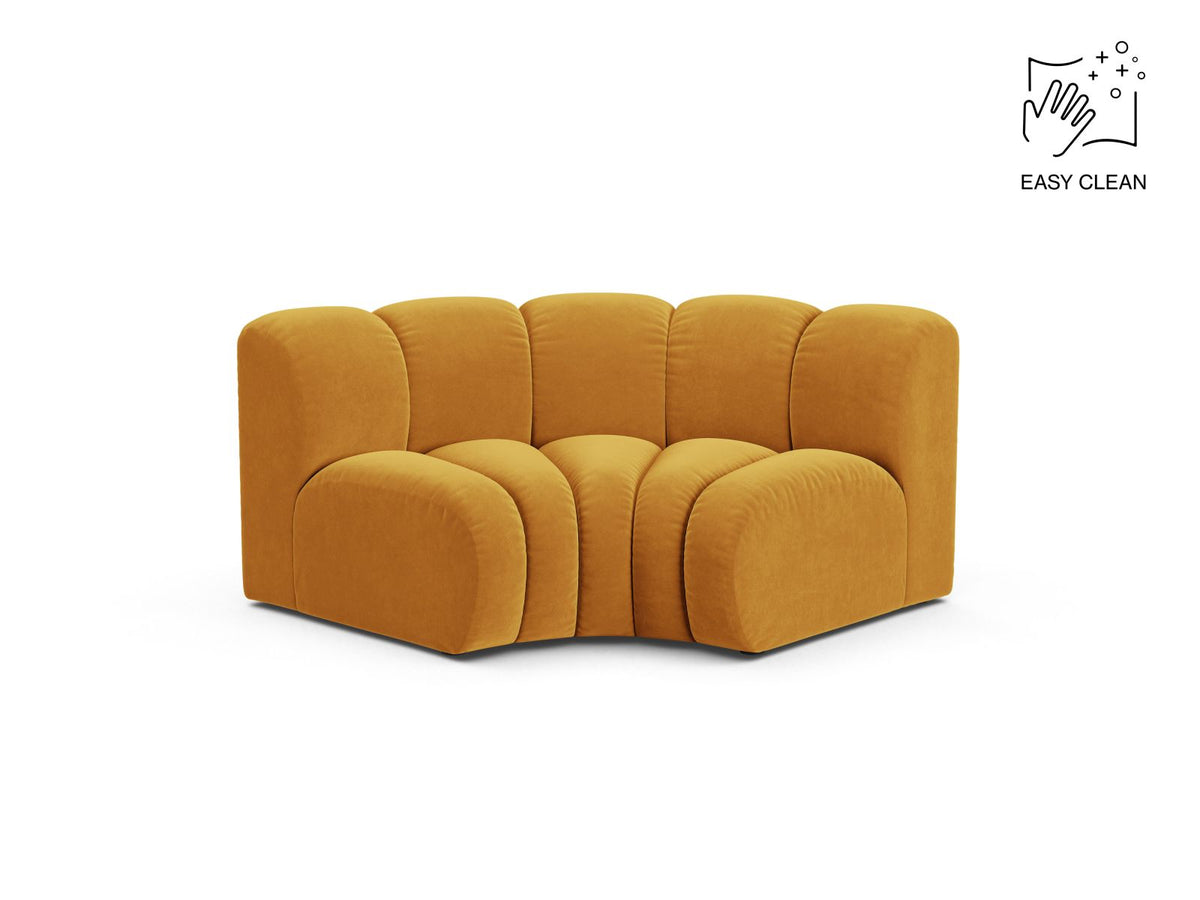 Lupine — Modular Sofa Yellow (Venus 2917) Black Plastic