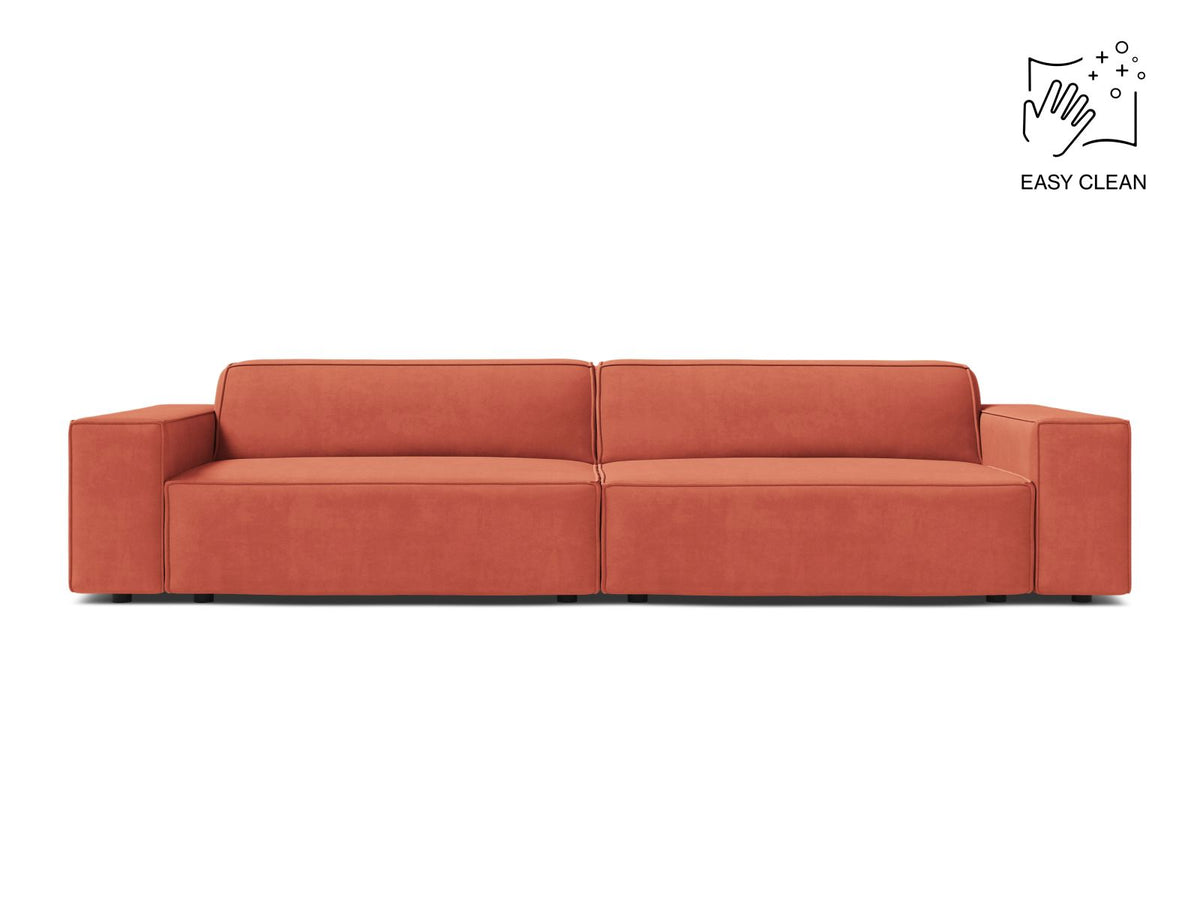 Jodie — Sofa Coral (Venus 2933) Black Plastic