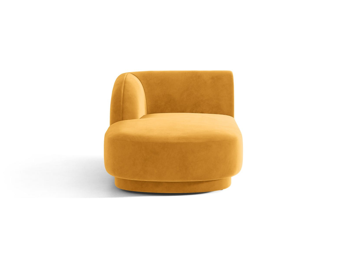Miley — Chaise Longue Yellow (Venus 2917) Black Plastic Left