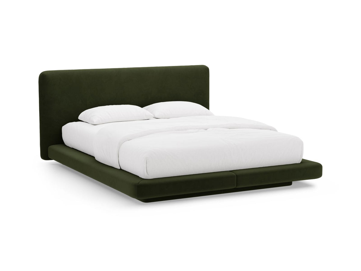 Linea — Bed Army Green (Magic Velvet 2295) Black Plastic
