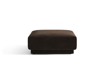 Miley — Pouf Dark Brown (Bluvel 48) Black Plastic