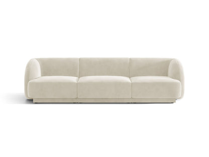 Miley — Sofa Light Beige (Bluvel 22) Black Plastic