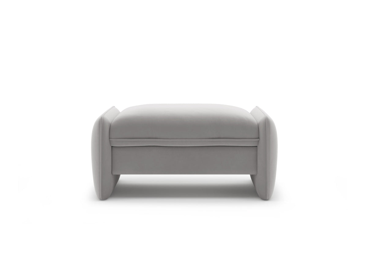 Georgia — Pouf (95x70x43 cm) Light Grey (Magic Velvet 2239)