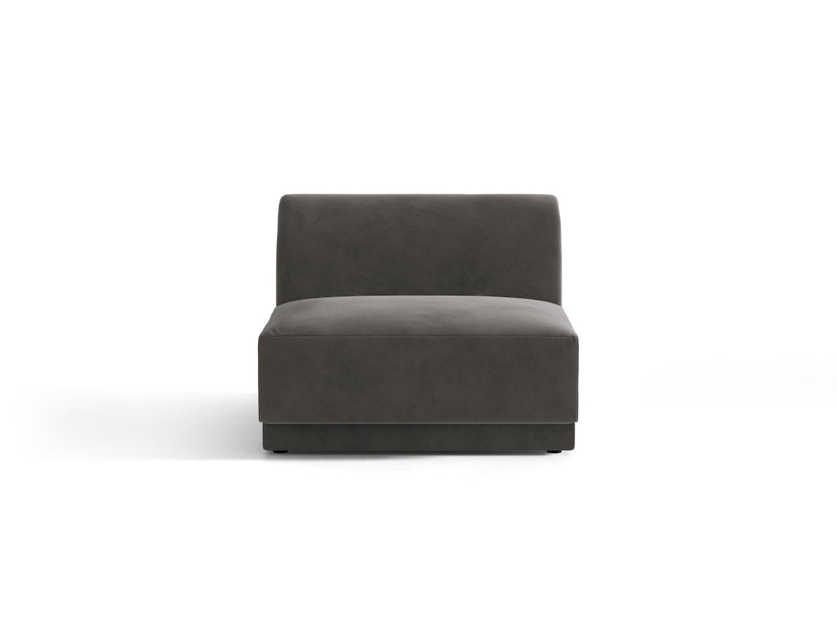 Miley — Modular Sofa Grey (Venus 2930) Black Plastic