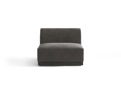 Miley — Modular Sofa Grey (Venus 2930) Black Plastic