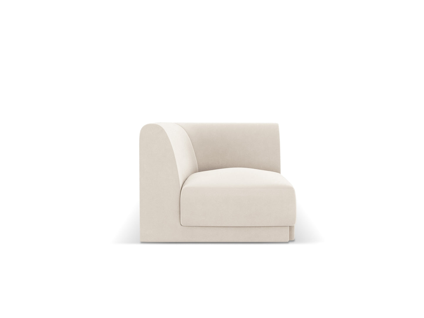 Miley — Modular Sofa Light Beige (Bluvel 22) Black Plastic Unknown