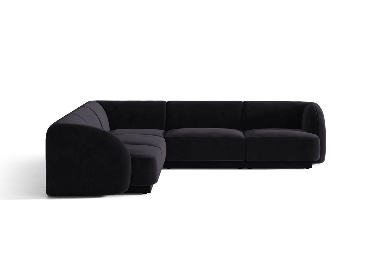 Miley — Corner Sofa Black (Venus 2923) Black Plastic