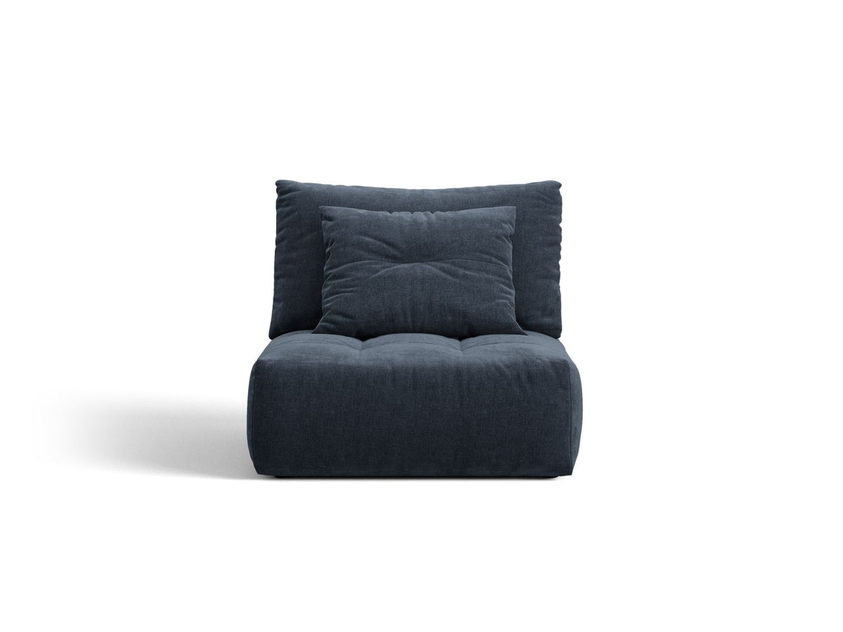 Bloom — Modular Sofa Navy Blue (Wind 77) Black Plastic