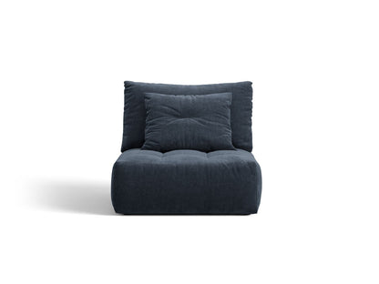 Bloom — Modular Sofa Navy Blue (Wind 77) Black Plastic