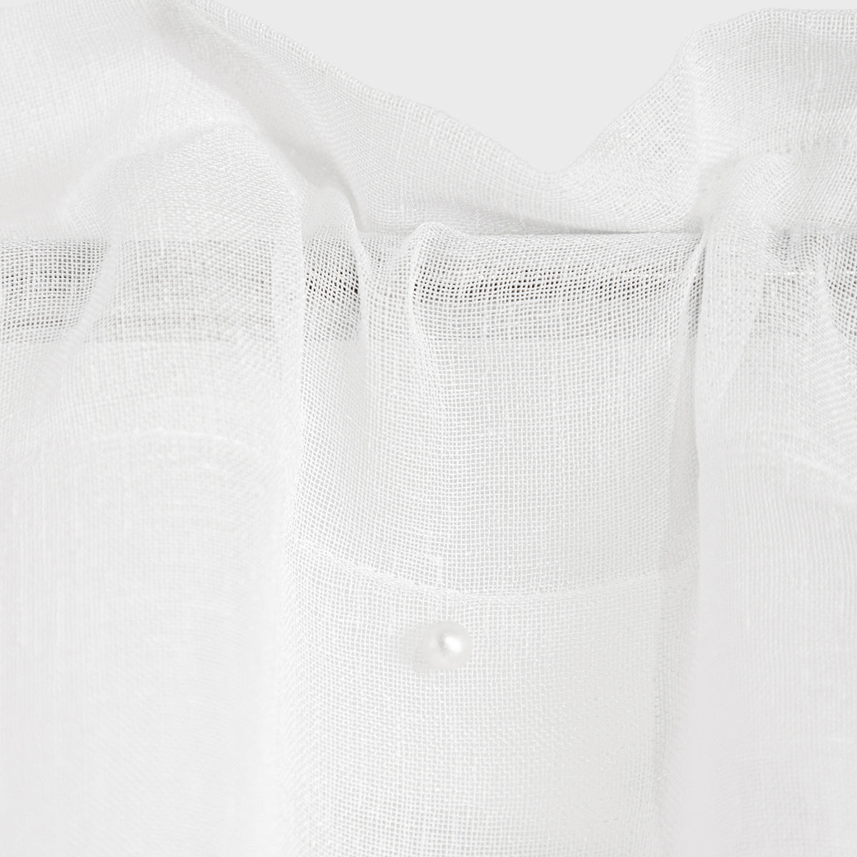 Homla Milan White Curtains with Pearls and Ribbon 140x250 cm
