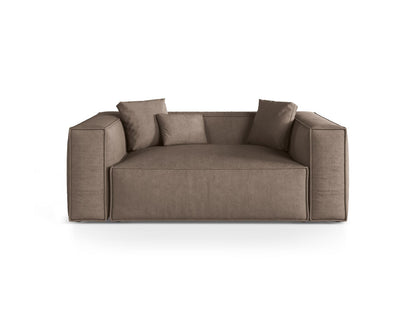 Aveiro — Sofa Cappuccino (Liberty 5) Black Plastic