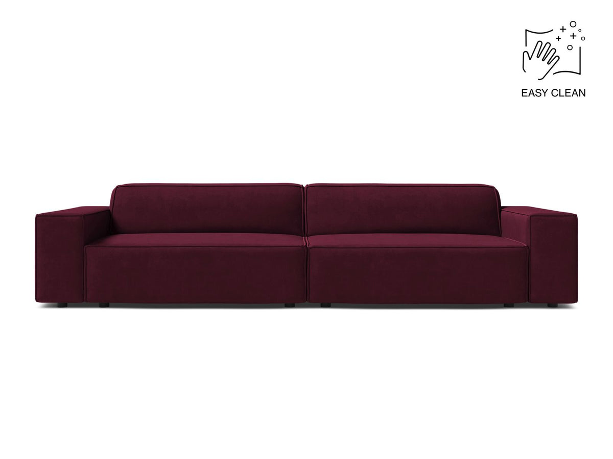 Jodie — Sofa Burgundy (Venus 2932) Black Plastic