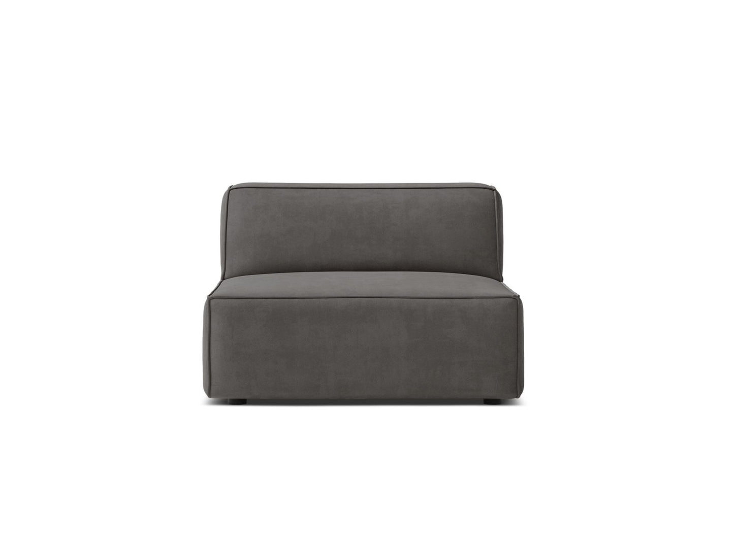 Jodie — Modular Sofa Light Grey (Bluvel 13) Black Plastic