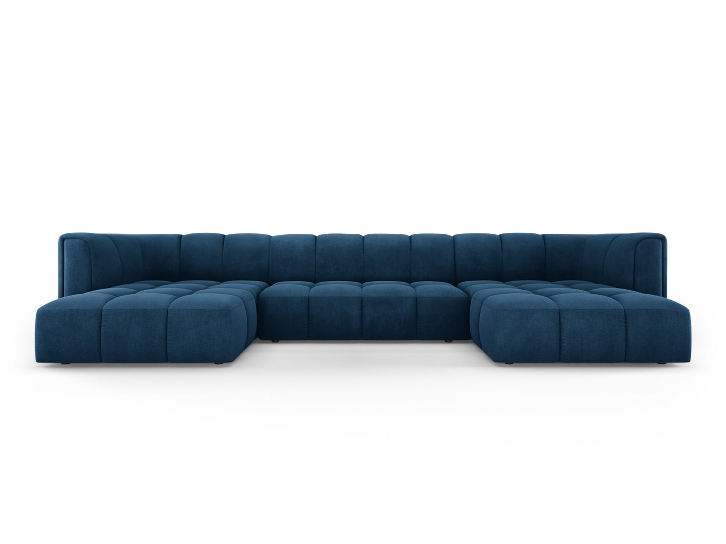 Moritz — Panoramic Sofa Royal Blue (Rebel 12) Black Plastic
