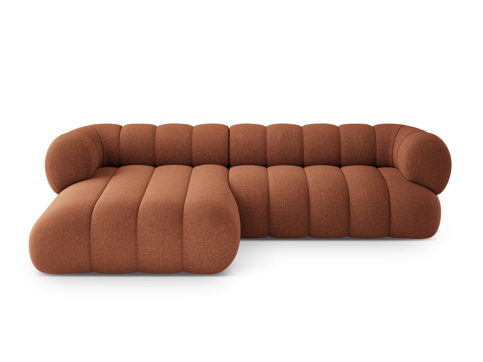 Koge — nurgadiivan (270x165x70 cm) telliskivivärvi (Eden 10 Terra) must plast, tootja teadmata