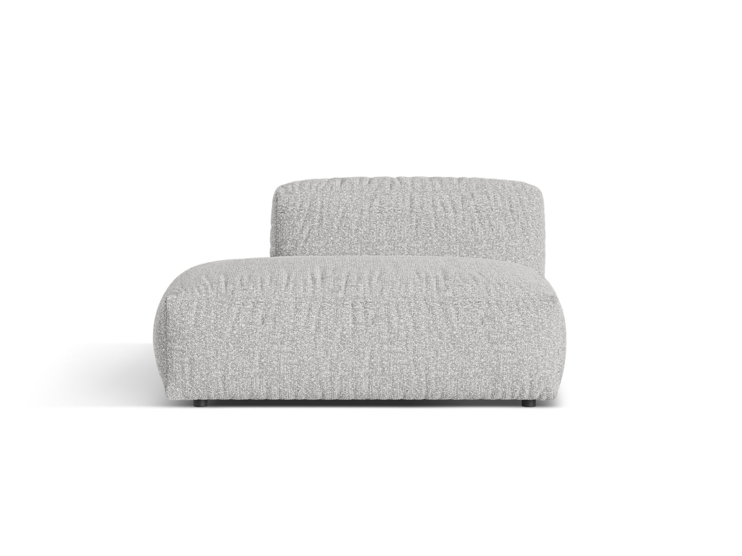 Martina — Sofa Silver (Monet Silver) Black Plastic Left