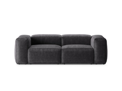 Bergamo — Sofa Grey (Perla 35) Black Plastic