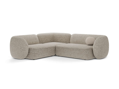 Kate — Corner Sofa Beige Melange (Puente 06) Black Plastic