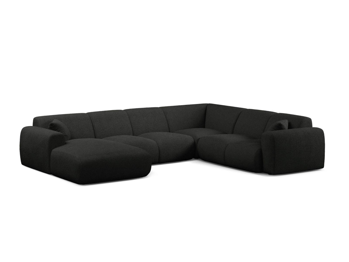 Molino — Panoramic Sofa Black (Baloo 2082) Black Plastic Right