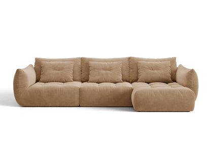 Bloom — Corner Sofa (327x152x97 cm) Almond Beige (Casino Lion) Right
