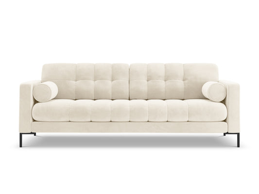 Bali — Sofa Light Beige (Bluvel 22) Black Metal