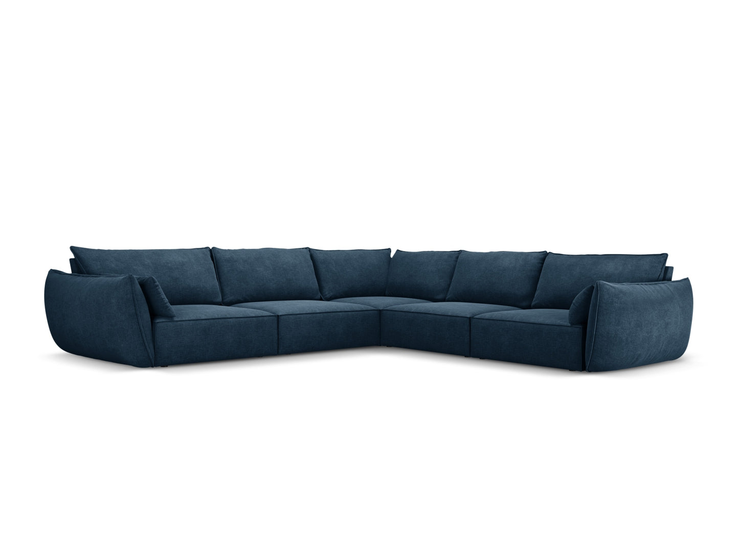 Kaelle — Corner Sofa Royal Blue (Over The Horizon 78) Black Plastic