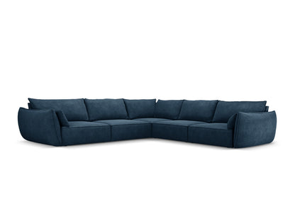 Kaelle — Corner Sofa Royal Blue (Over The Horizon 78) Black Plastic