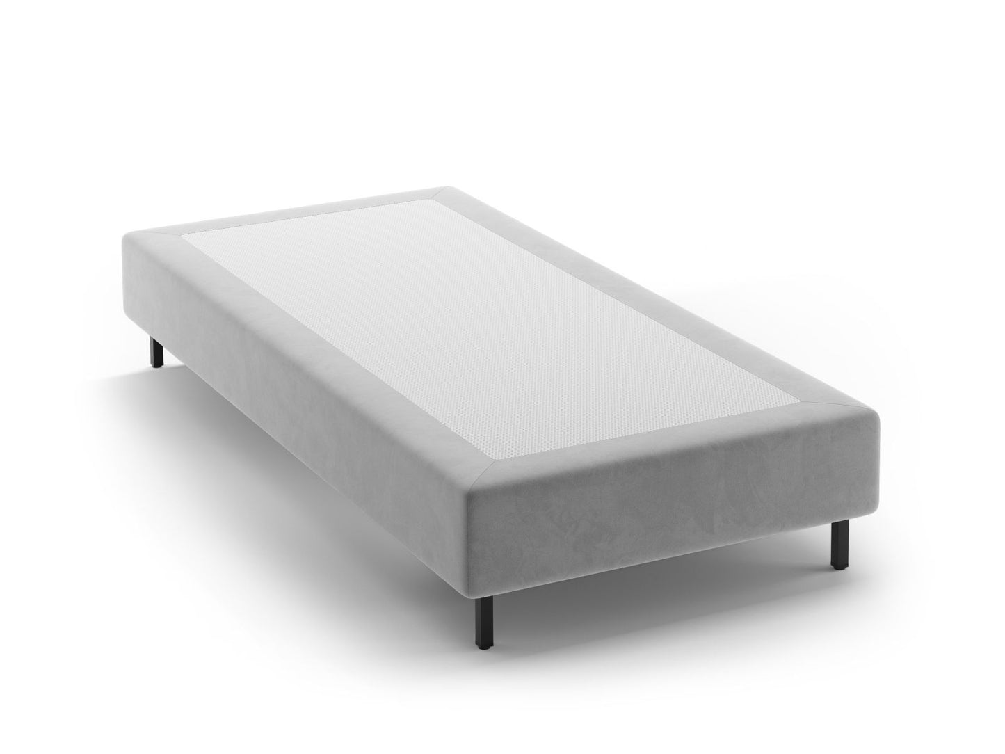 Whale — Bed Base Light Grey (Paris Light Grey) Black Metal