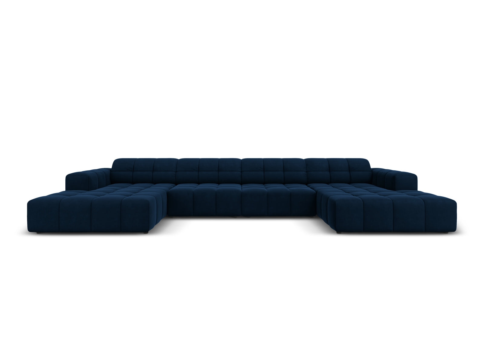 Chicago — Panoramic diivan Royal Blue (Bluvel 86) must plastik