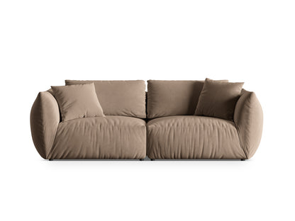Chris — Sofa Light Brown (Casino Taupe) Black Plastic