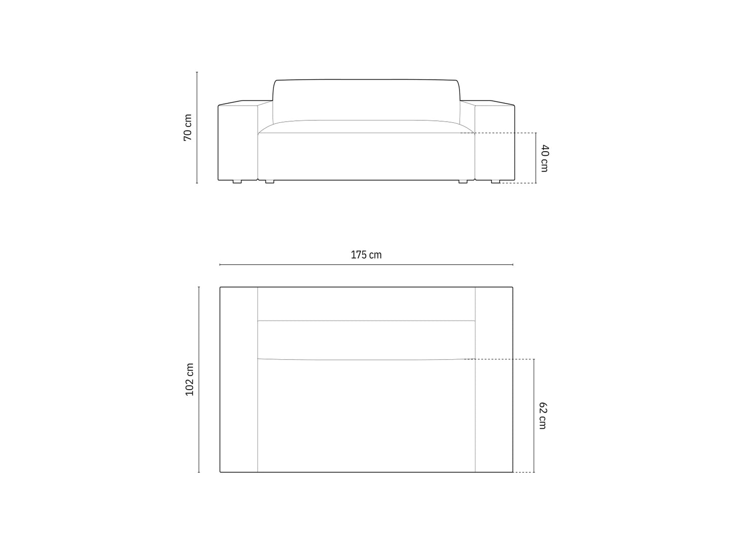 Chicago — Sofa (175x102x70 cm)