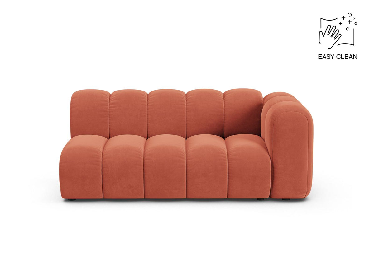 Lupine — Modular Sofa Coral (Venus 2933) Black Plastic Right