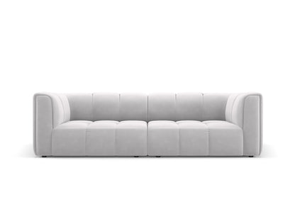 Moritz — Sofa Silver (Bluvel 03) Black Plastic