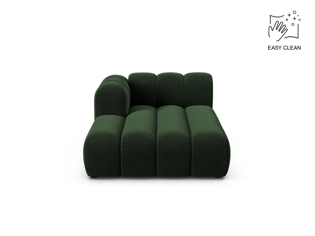 Lupine — Chaise Longue Bottle Green (Venus 2940) Black Plastic Left