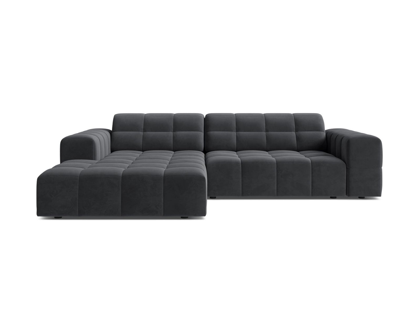 Jennifer — Corner Sofa (234x167x78 cm) Grey (Bluvel 14) Left