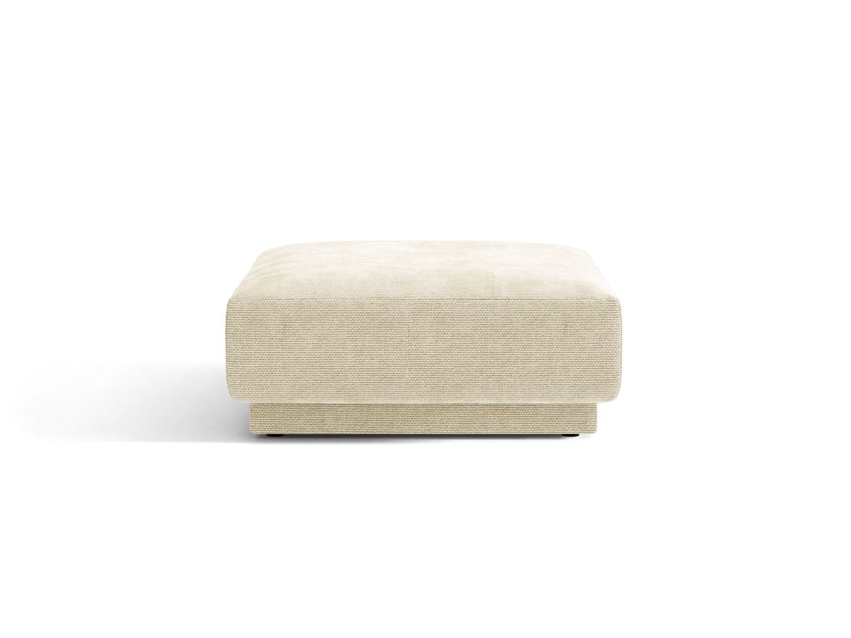 Miley — Pouf Light Beige (Haga 23) Black Plastic