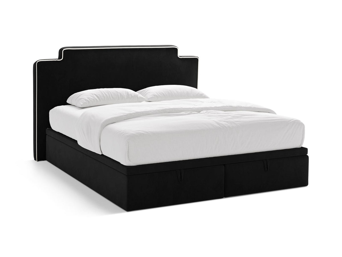 Princess — Bed (220x211x122 cm) Ivory && Black (Magic Velvet 2256 && Magic Velvet 2219)