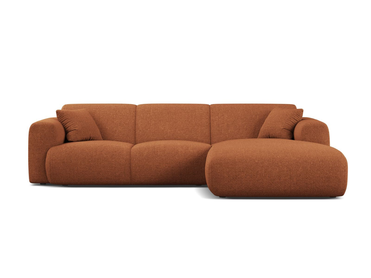 Molino — Corner Sofa Brick (Eden 10 Terra) Black Plastic Right