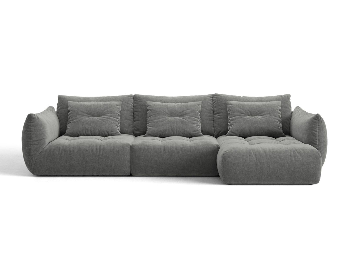 Bloom — Corner Sofa (327x152x97 cm) Dark Grey (Wind 89) Right