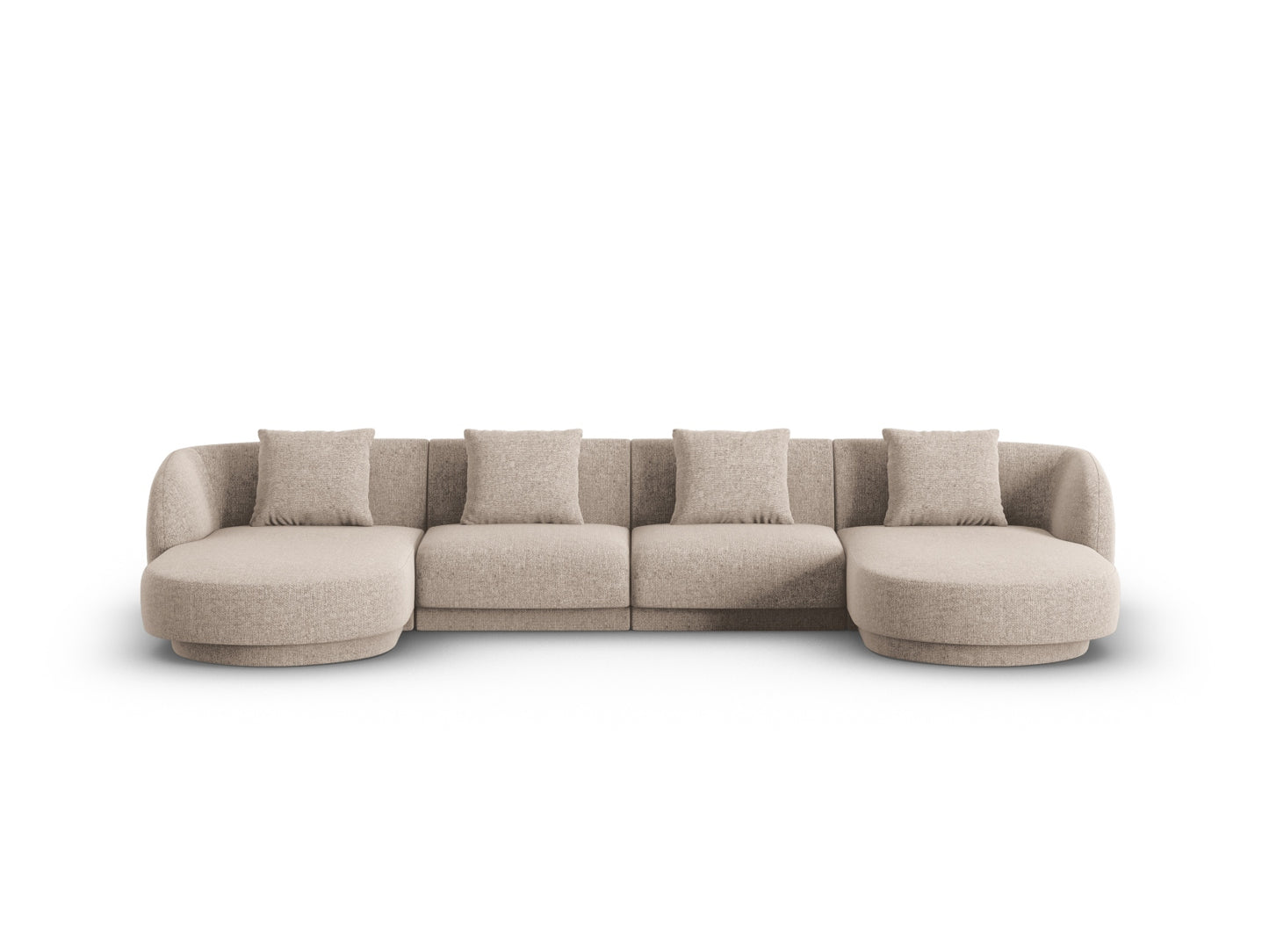 Tulum — Panoramic Sofa Beige (Haga 30) Black Plastic