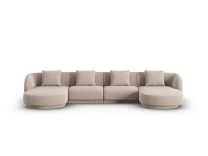 Tulum — Panoramic Sofa Beige (Haga 30) Black Plastic