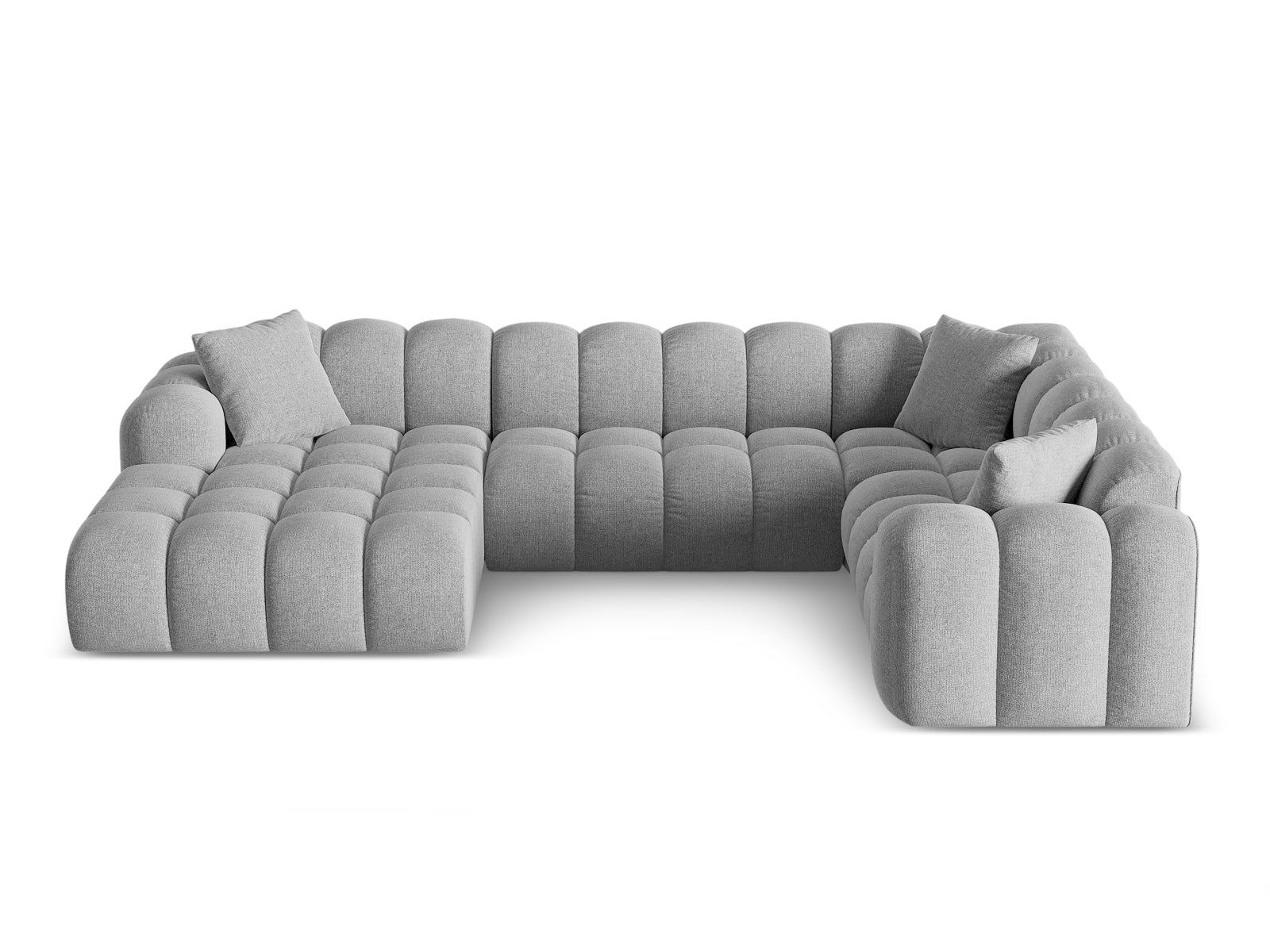 Treno — Panoraamne nurgadiivan helehall (Eden 18 Grey) must plastik paremal