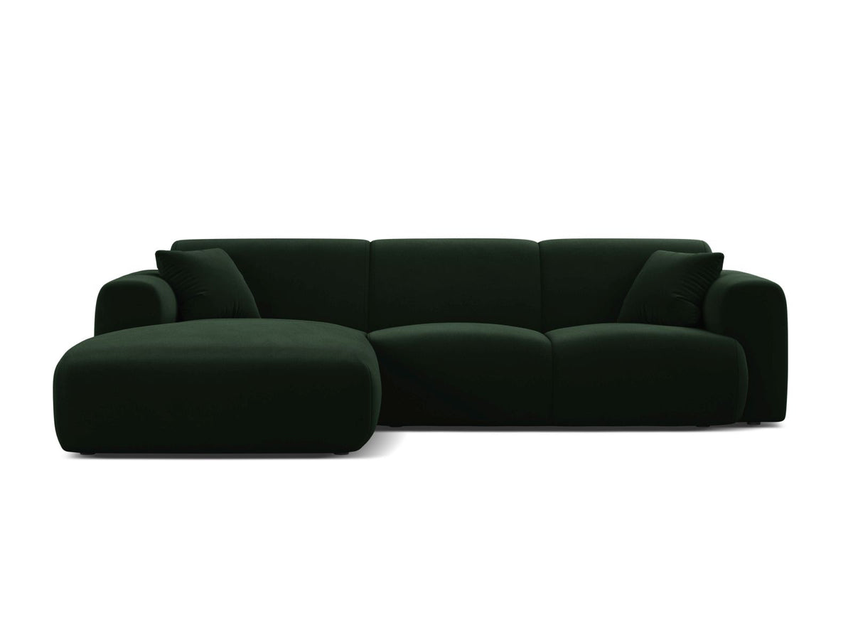 Molino — Corner Sofa Bottle Green (Casino Deep Green) Black Plastic Left