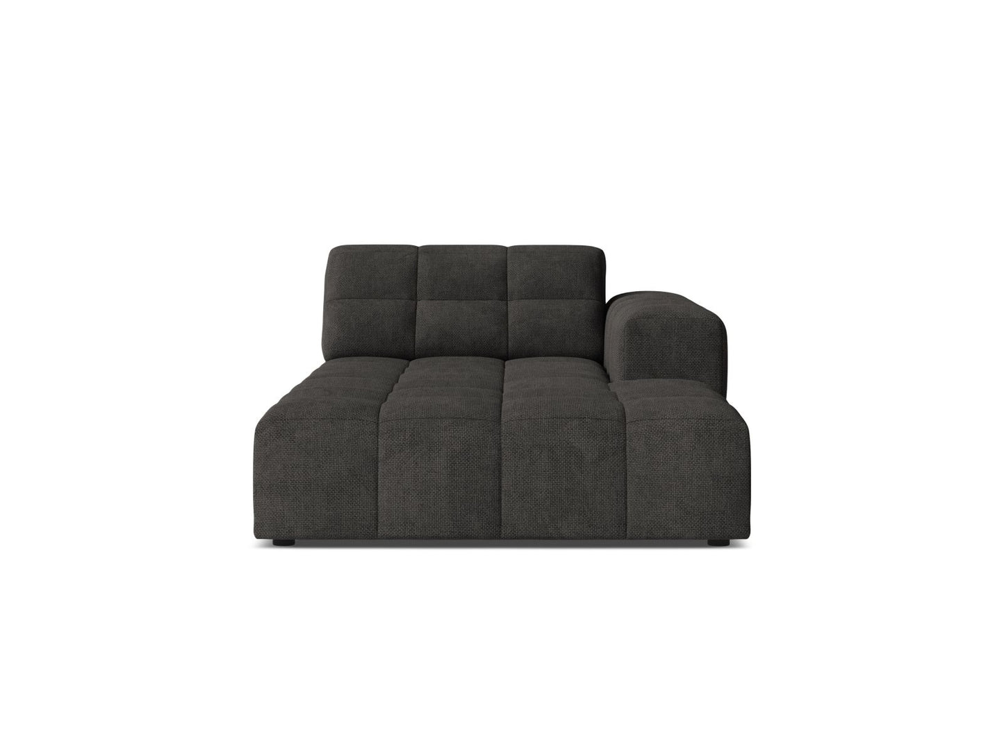 Jennifer — Chaise Longue (108x167x78 cm) Dark Grey (Eden 20 Graphite) Right