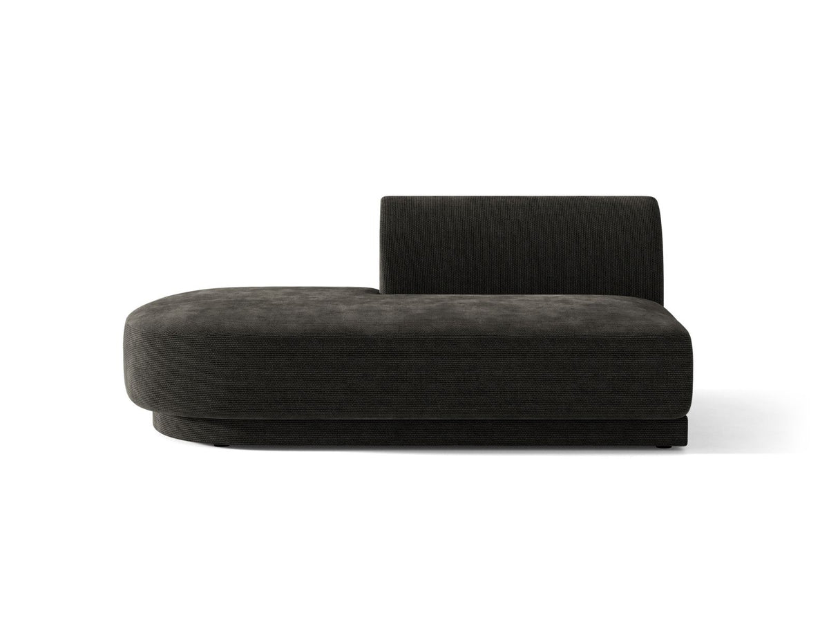 Miley — Modular Sofa Anthracite (Eden 21 Black) Black Plastic Left